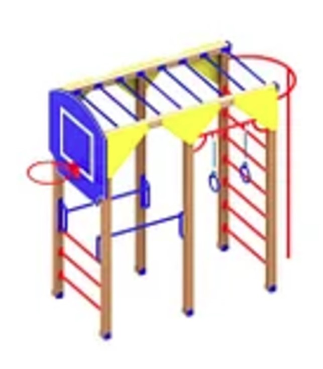 Конструкция гимнастическая МСК ГАРАНТ 6106 Опоры и конструкции